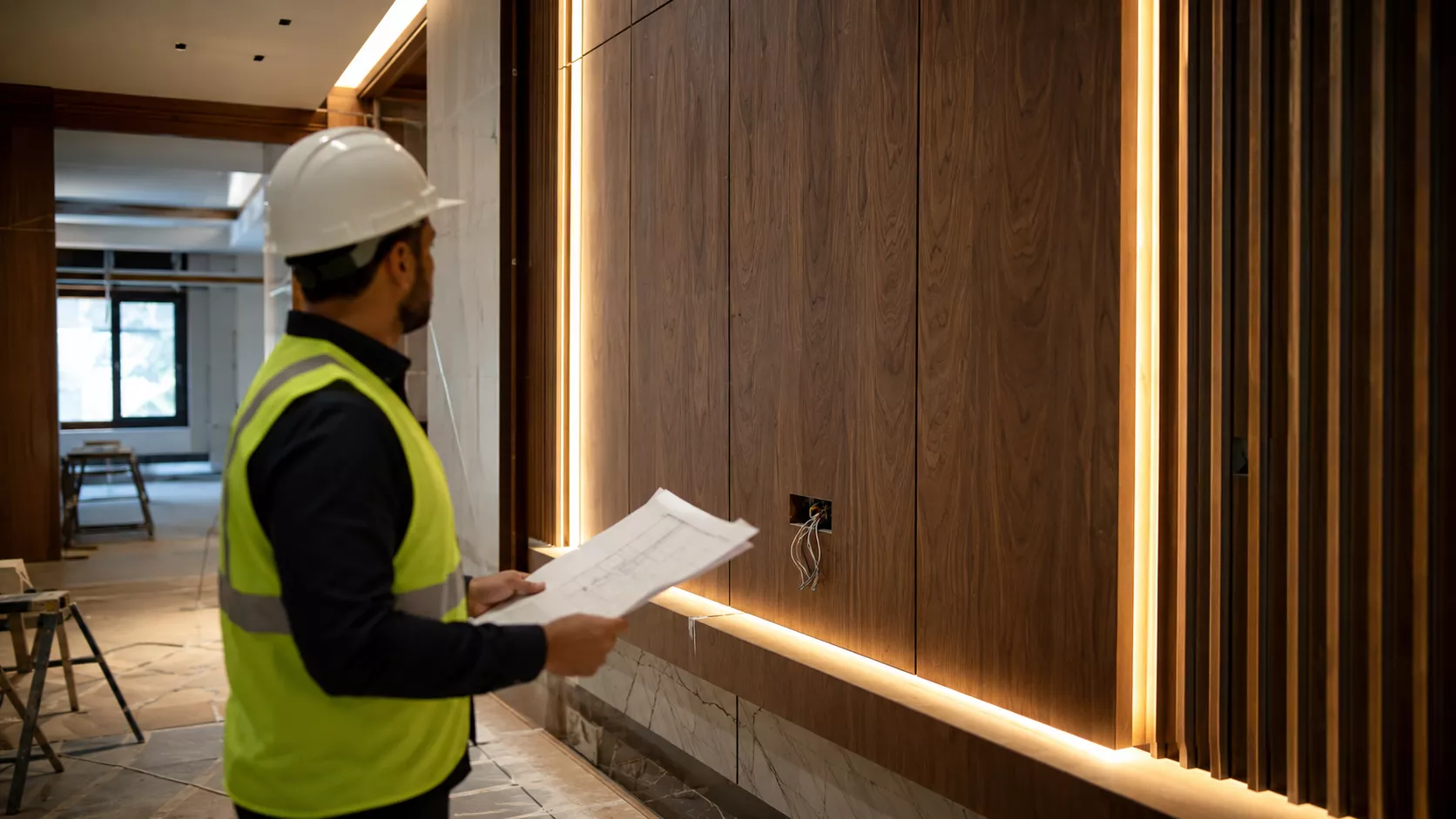 إشراف تنفيذ التصميم الداخلي إشراف تنفيذ وتصميم داخلي في جدة لضمان مطابقة المشروع للمخططات