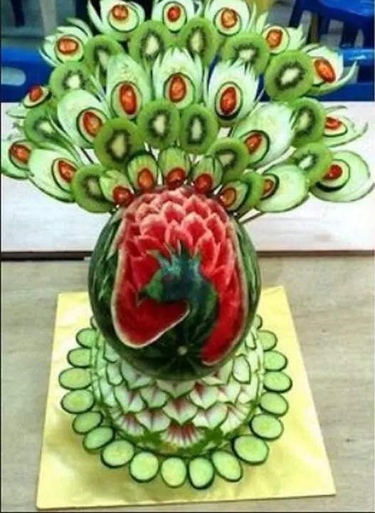 افضل التصاميم الطبيعية في ديكورات الفواكه والخضار