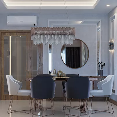 Living room design and hall decor